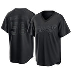 Johmsee C.White Sox #58 Seranthony Domínguez Player Black T-shirt Home Game Stitched Jerseys