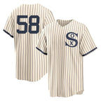 Johmsee C.White Sox #58 Seranthony Domínguez Player Cream Field of Dreams Home Game Stitched Jerseys