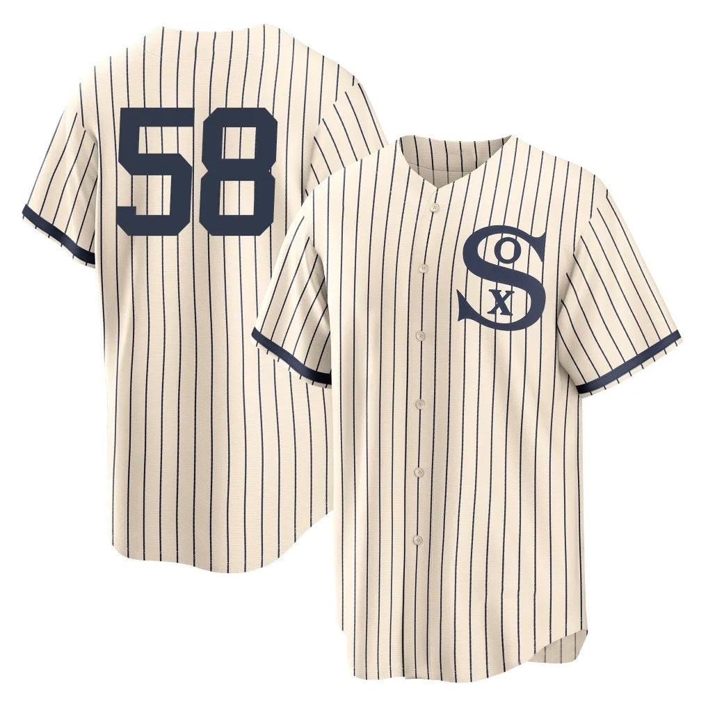 Johmsee C.White Sox #58 Seranthony Domínguez Player Cream Field of Dreams Home Game Stitched Jerseys