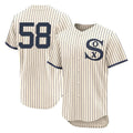 Johmsee C.White Sox #58 Seranthony Domínguez Player Cream Field of Dreams Limited Elite Home Stitched Jerseys