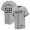 Johmsee C.White Sox #58 Seranthony Domínguez Player Gray Home Game Stitched Jerseys