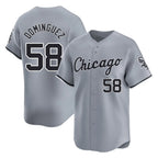 Johmsee C.White Sox #58 Seranthony Domínguez Player Gray Road Limited Home Stitched Jerseys