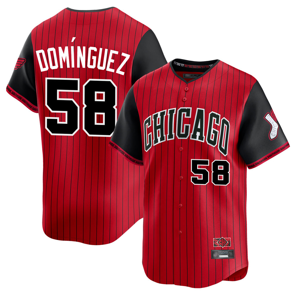 Johmsee C.White Sox #58 Seranthony Domínguez Player Red City Connect Limited Home Stitched Jerseys