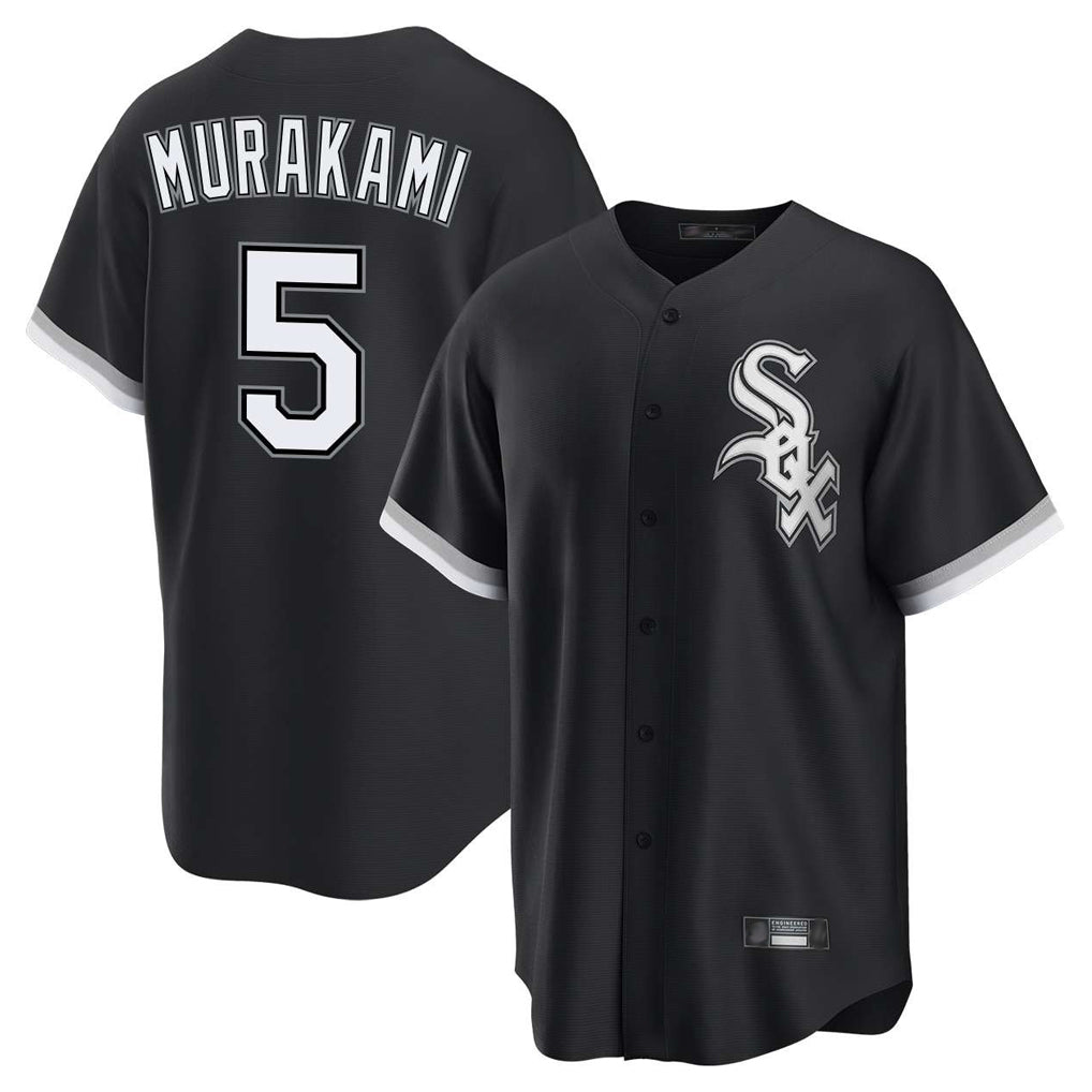 Johmsee C.White Sox #5 Munetaka Murakami Player Black Home Game Stitched Jerseys
