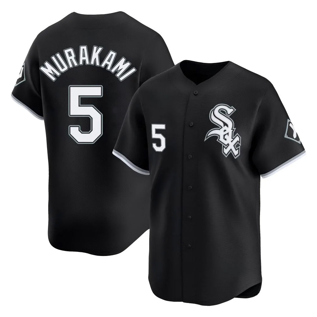 Johmsee C.White Sox #5 Munetaka Murakami Player Black Limited Home Stitched Jerseys
