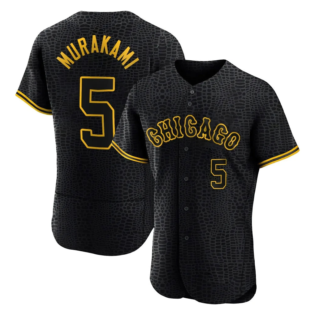 Johmsee C.White Sox #5 Munetaka Murakami Player Black Snake Skin City Limited Elite Home Stitched Jerseys