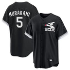 Johmsee C.White Sox #5 Munetaka Murakami Player Black Spring Training Game Stitched Jerseys