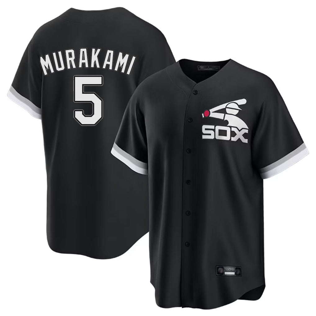 Johmsee C.White Sox #5 Munetaka Murakami Player Black Spring Training Game Stitched Jerseys