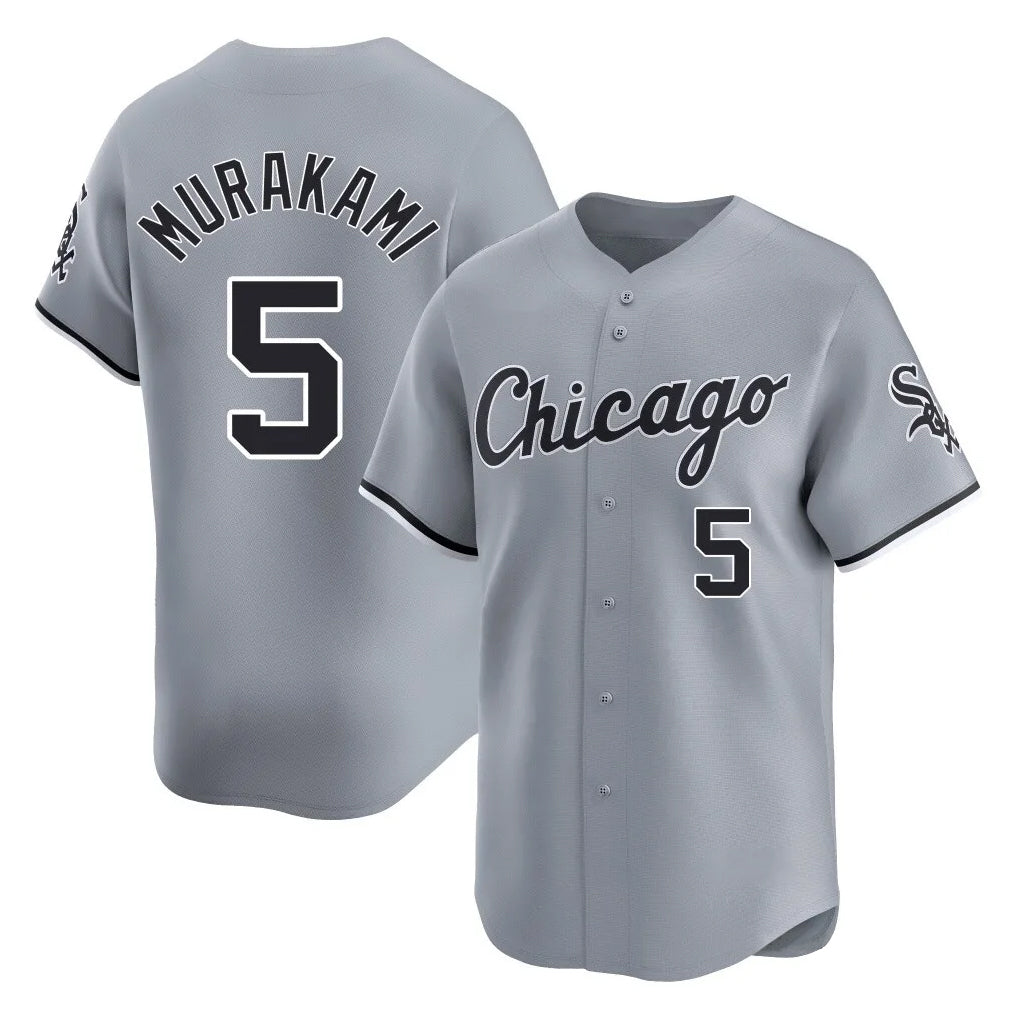 Johmsee C.White Sox #5 Munetaka Murakami Player Gray Road Limited Home Stitched Jerseys