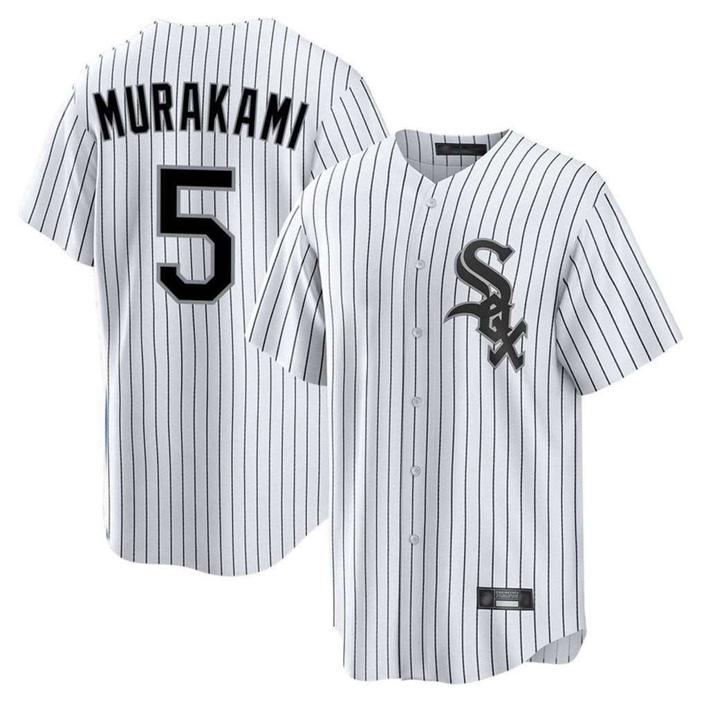 Johmsee C.White Sox #5 Munetaka Murakami Player White Stripe Home Game Stitched Jerseys