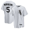 Johmsee C.White Sox #5 Munetaka Murakami Player White Stripe Home Game Stitched Jerseys