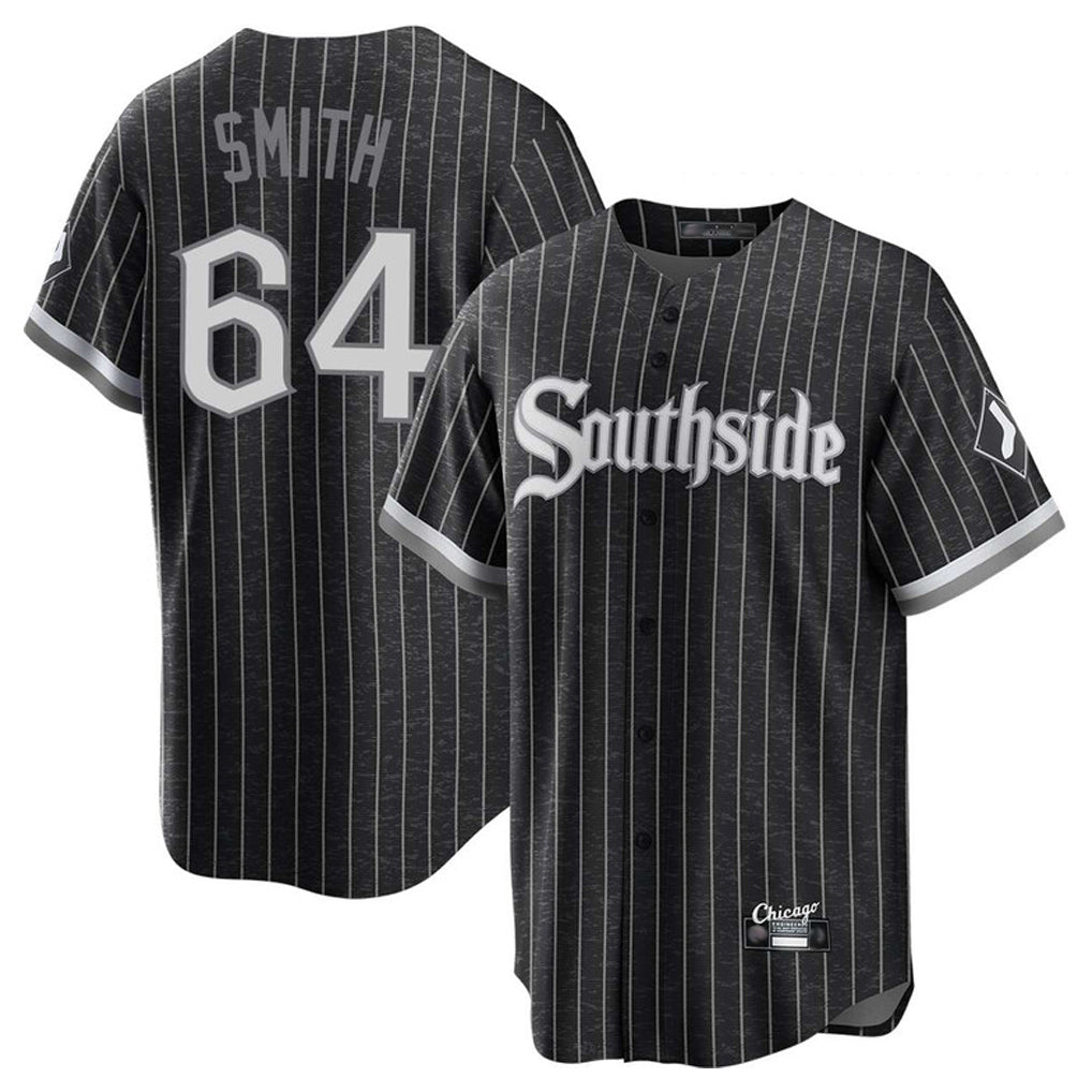 Johmsee C.White Sox #64 Shane Smith Player Black City Connect Home Game Stitched Jerseys