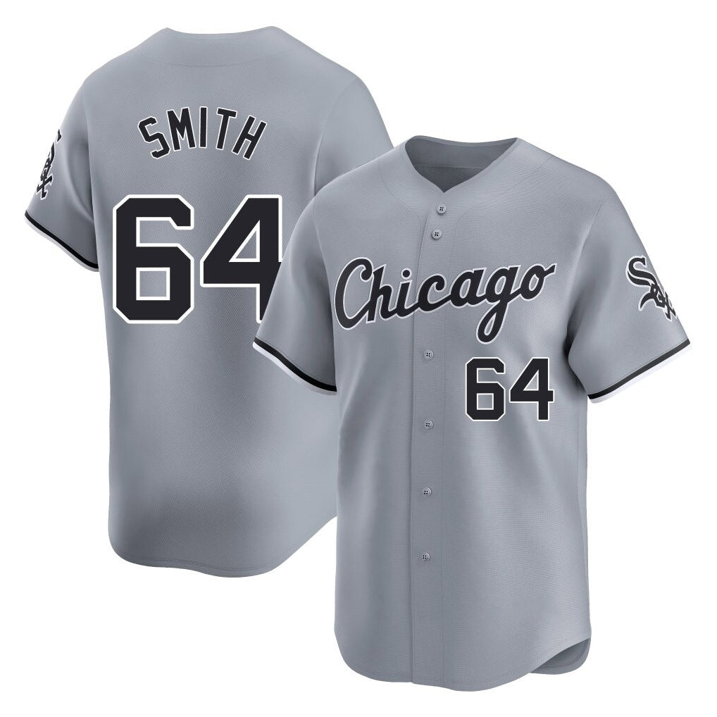 Johmsee C.White Sox #64 Shane Smith Player Gray Road Limited Home Stitched Jerseys