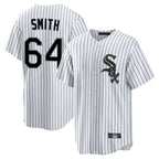 Johmsee C.White Sox #64 Shane Smith Player White Stripe Home Game Stitched Jerseys