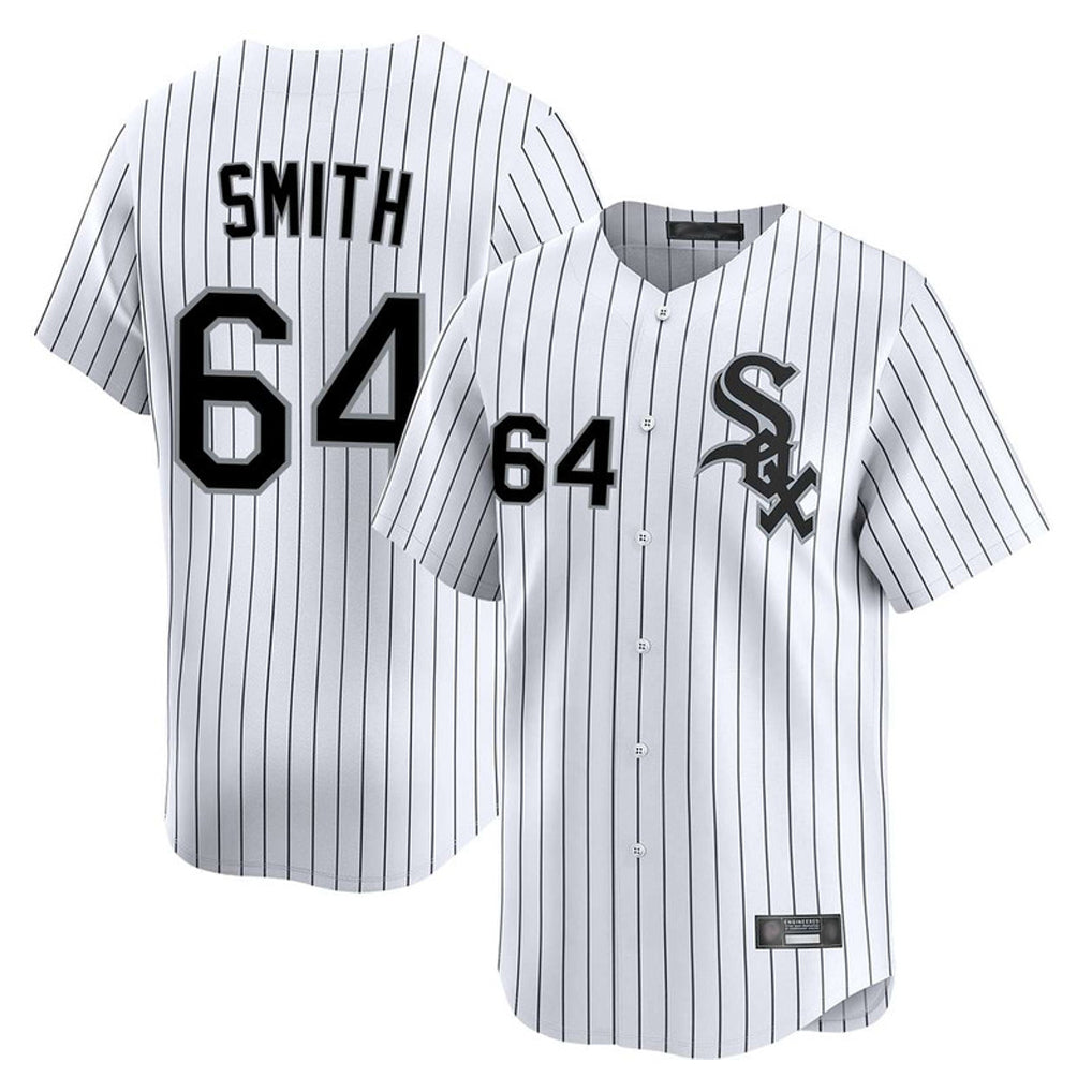 Johmsee C.White Sox #64 Shane Smith Player White Stripe Limited Home Stitched Jerseys