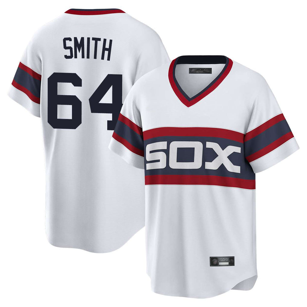 Johmsee C.White Sox #64 Shane Smith Player White T-shirt Home Game Stitched Jerseys