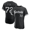 Johmsee C.White Sox #72 Carlton Fisk Player Black City Connect Limited Elite Home Stitched Jerseys