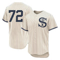 Johmsee C.White Sox #72 Carlton Fisk Player Cream Field of Dreams Limited Elite Home Stitched Jerseys