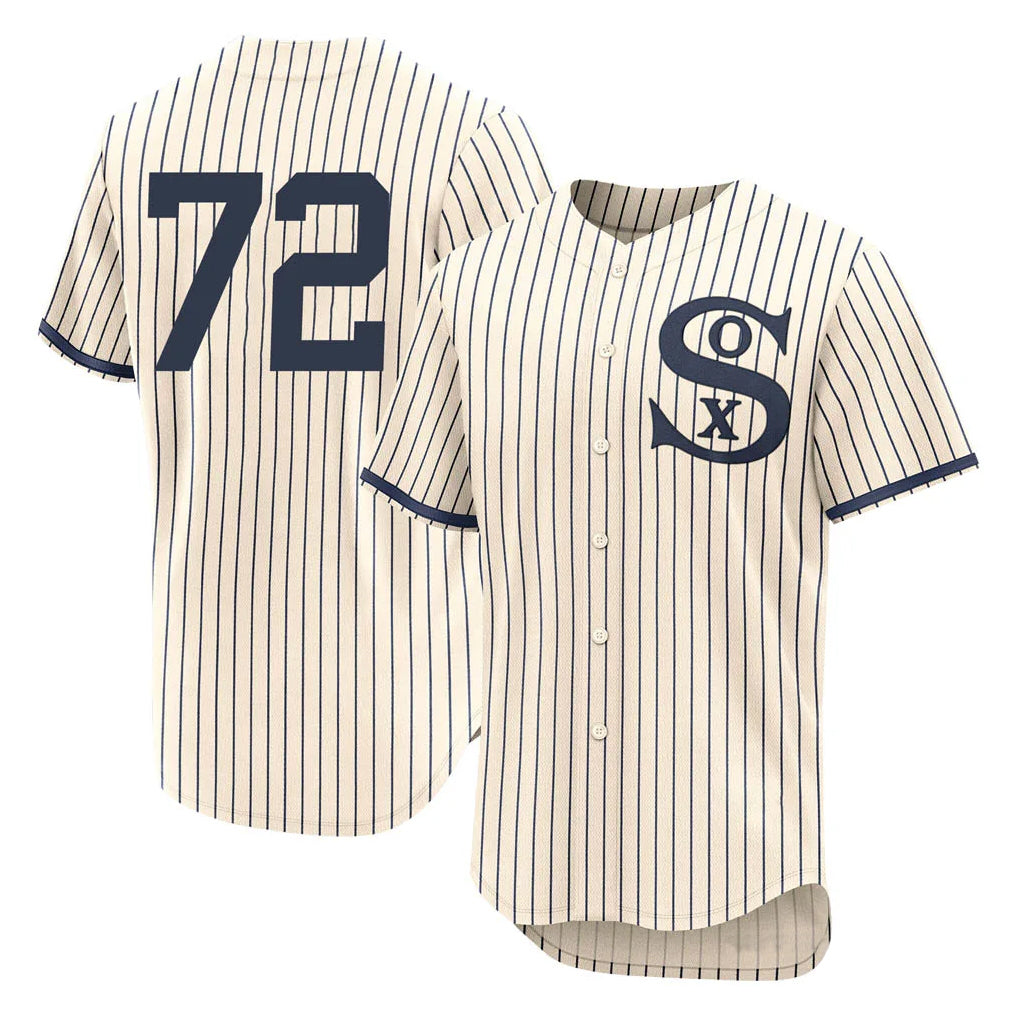 Johmsee C.White Sox #72 Carlton Fisk Player Cream Field of Dreams Limited Elite Home Stitched Jerseys