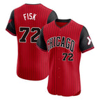 Johmsee C.White Sox #72 Carlton Fisk Player Red City Connect Limited Elite Home Stitched Jerseys