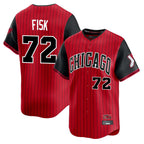 Johmsee C.White Sox #72 Carlton Fisk Player Red City Connect Limited Home Stitched Jerseys