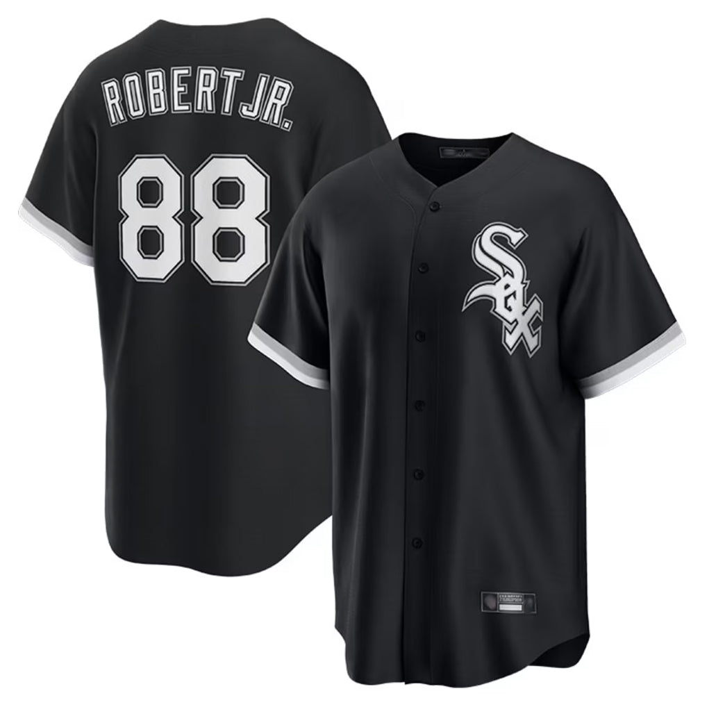 Johmsee C.White Sox #88 Luis Robert Jr Player Black Home Game Stitched Jerseys