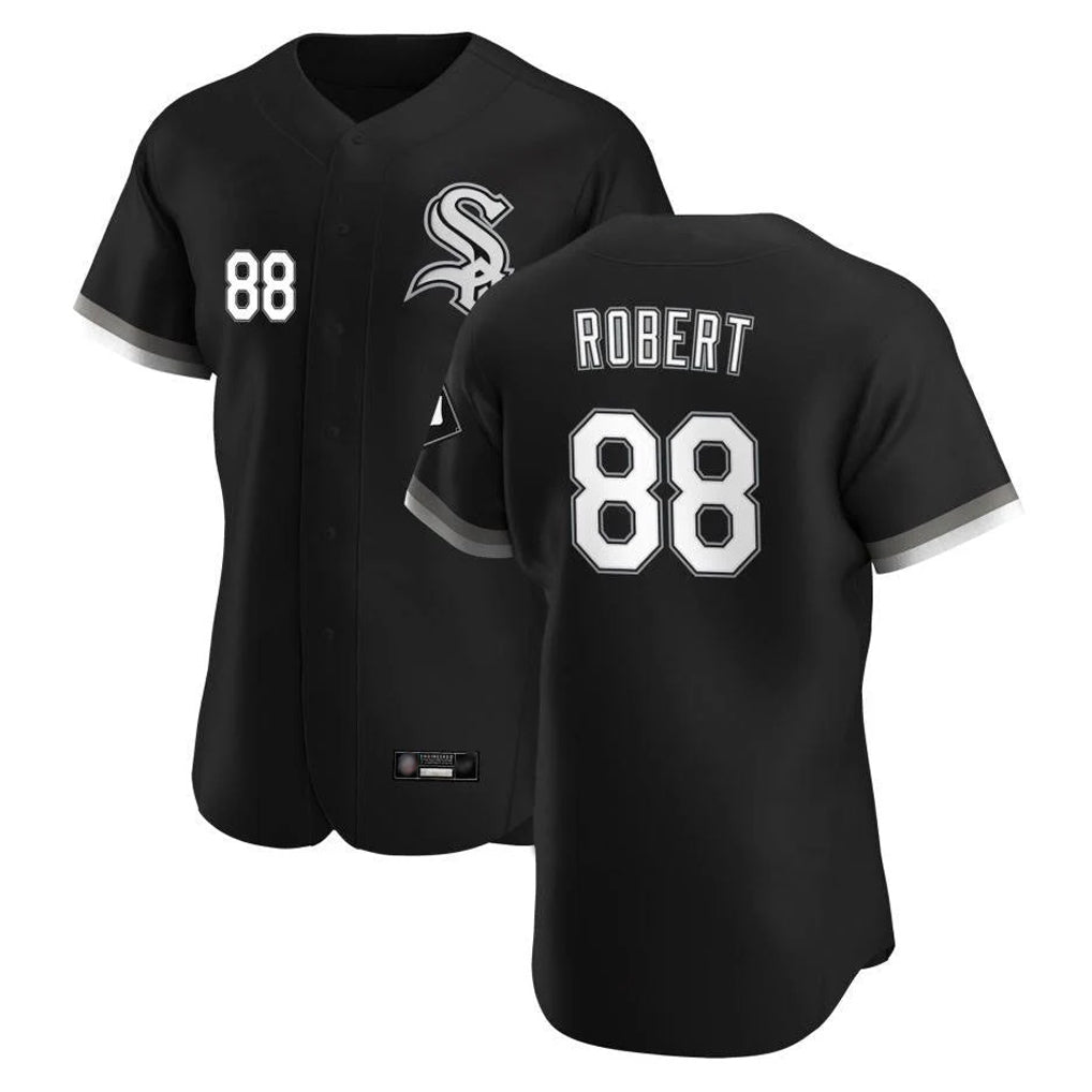 Johmsee C.White Sox #88 Luis Robert Jr Player Black Limited Elite Home Stitched Jerseys