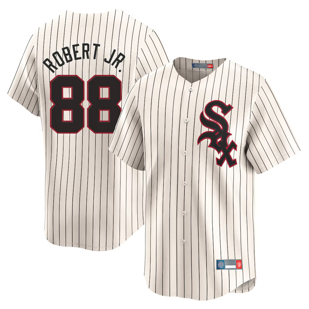 Johmsee C.White Sox #88 Luis Robert Jr Player Cream Cooperstown Collection Limited Home Stitched Jerseys