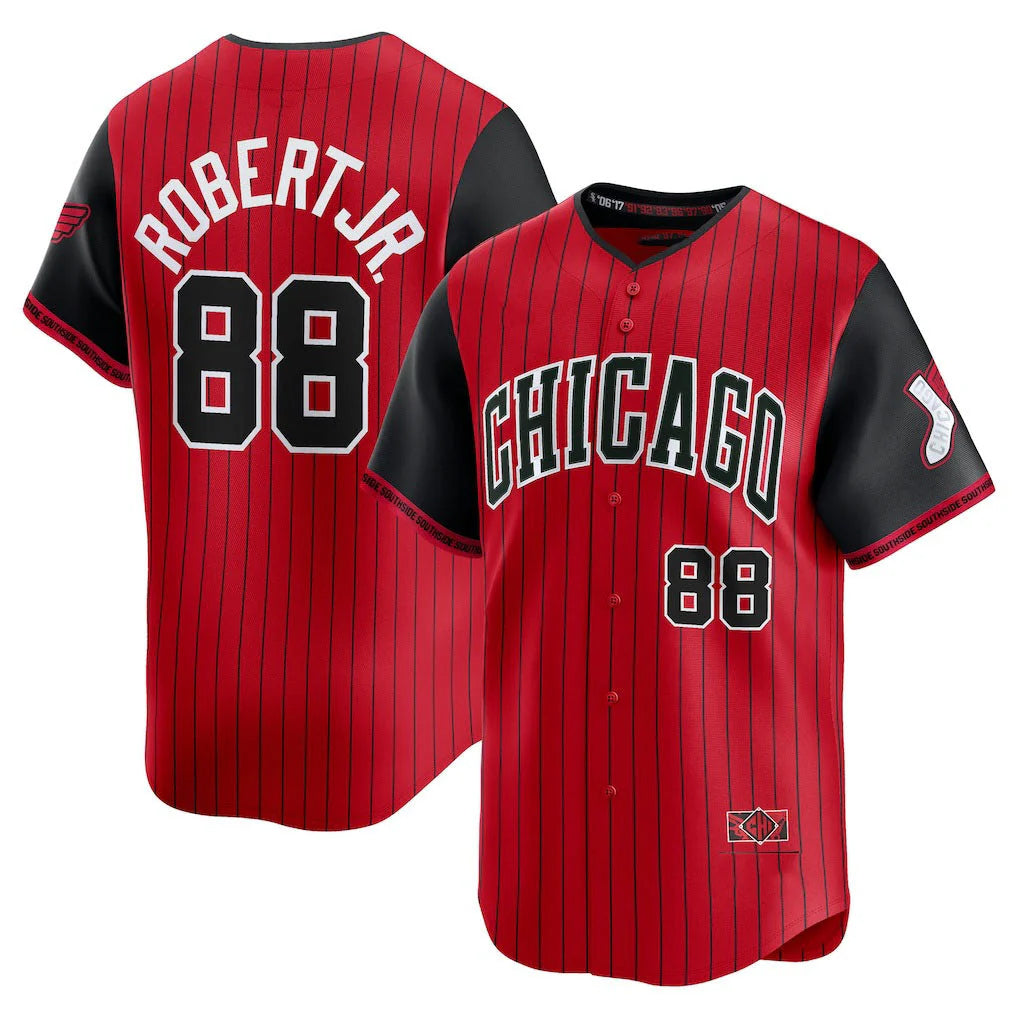 Johmsee C.White Sox #88 Luis Robert Jr Player Red City Connect Limited Home Stitched Jerseys