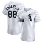 Johmsee C.White Sox #88 Luis Robert Jr Player White Stripe Limited Elite Home Stitched Jerseys