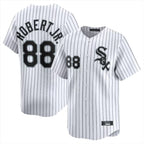 Johmsee C.White Sox #88 Luis Robert Jr Player White Stripe Limited Home Stitched Jerseys