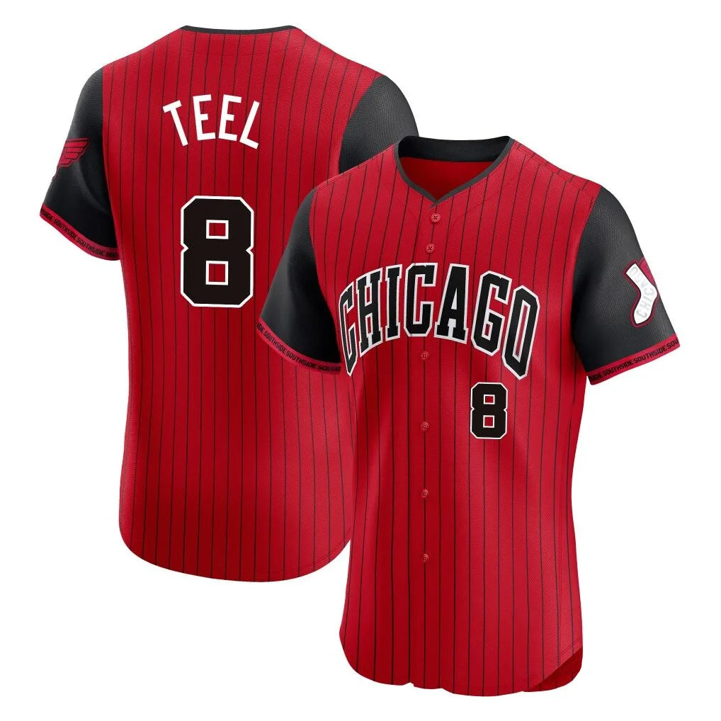 Johmsee C.White Sox #8 Kyle Teel Player Red City Connect Limited Elite Home Stitched Jerseys
