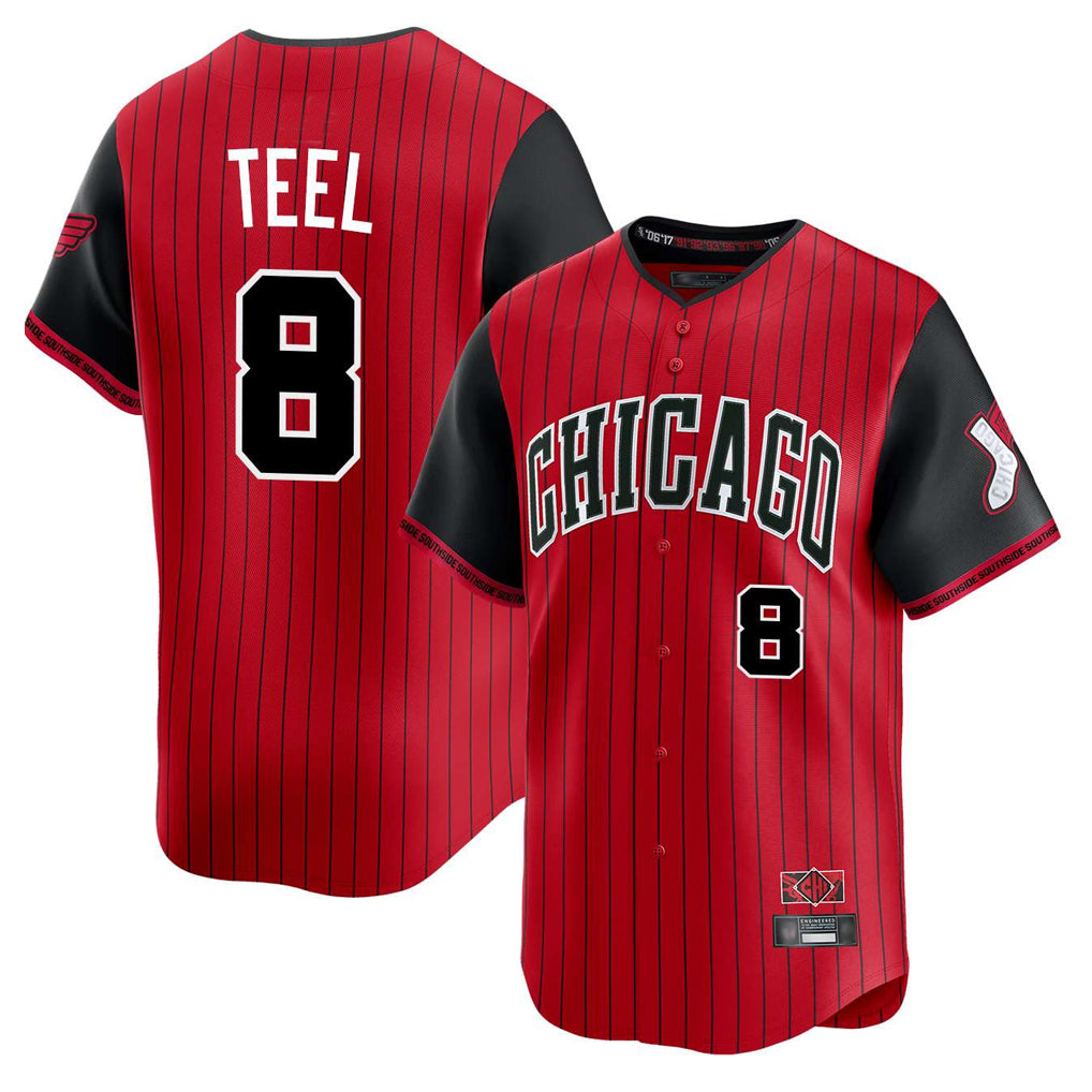 Johmsee C.White Sox #8 Kyle Teel Player Red City Connect Limited Home Stitched Jerseys