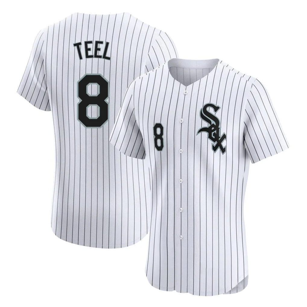 Johmsee C.White Sox #8 Kyle Teel Player White Stripe Limited Elite Home Stitched Jerseys