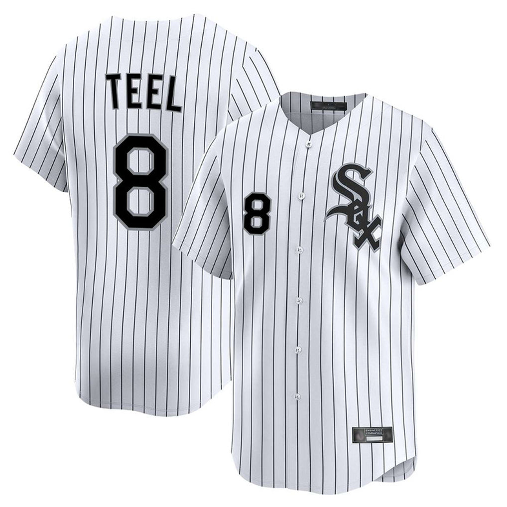 Johmsee C.White Sox #8 Kyle Teel Player White Stripe Limited Home Stitched Jerseys