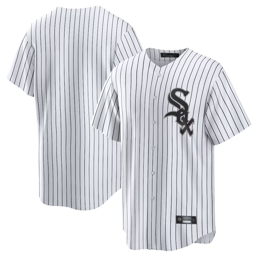 Johmsee C.White Sox ## White Sox Blank Player White Stripe Home Game Stitched Jerseys