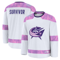 Johmsee CB.Jackets White Hockey Fights Cancer Survivor Practice Jersey