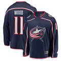 Johmsee CB.Jackets #11 Miles Wood Navy Home Breakaway Jersey