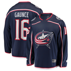 Johmsee CB.Jackets #16 Brendan Gaunce Navy Home Breakaway Jersey