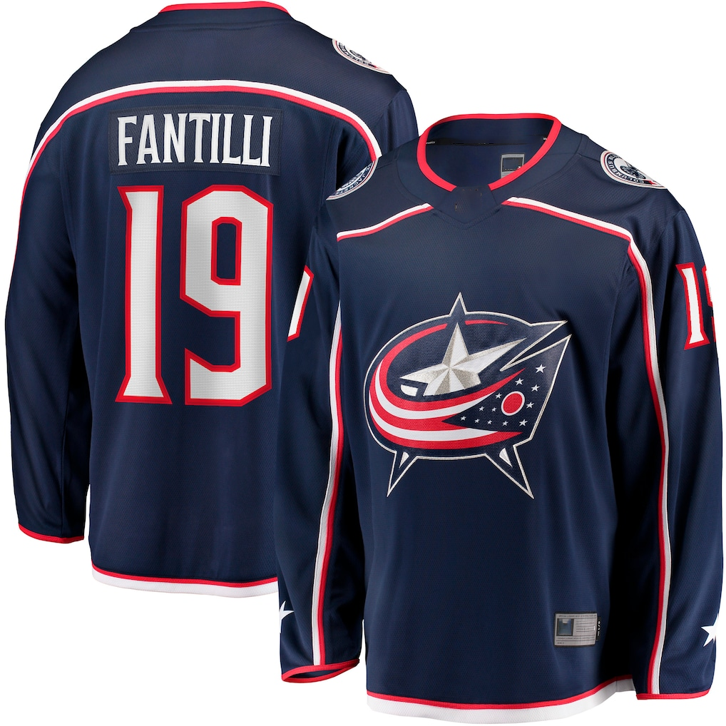 Johmsee CB.Jackets #19 Adam Fantilli Navy Home Premier Breakaway Player Jersey