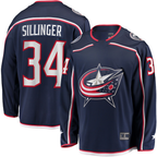 Johmsee CB.Jackets #38 Boone Jenner Navy Home Captain Patch Breakaway Player Jersey