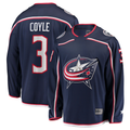 Johmsee CB.Jackets #3 Charlie Coyle Navy Home Breakaway Jersey