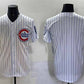 Chicago Cubs Blank White Pinstripe 2nd Alternate Limited Stitched Baseball Jersey