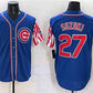 Chicago Cubs #27 Seiya Suzuki Royal 2025 Independence Day Vapor Premier Limited Stitched Baseball Jersey