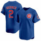 Chicago Cubs #2 Nico Hoerner Royal 'Ryne Sandberg Tribute' Vapor Limited V3 Stitched Baseball Jersey