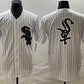 Chicago White Sox White Team Big Logo Cool Base Stitched Baseball Jersey