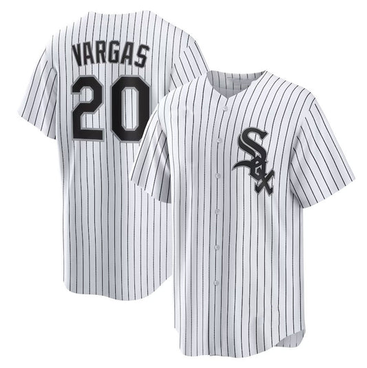 Chicago White Sox #20 Miguel Vargas Home Replica Jersey - White Stitched Baseball Jersey