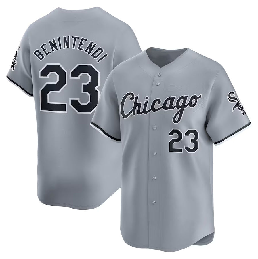Chicago White Sox #23 Andrew Benintendi Road Limited Player Jersey – White Stitched Baseball Jersey
