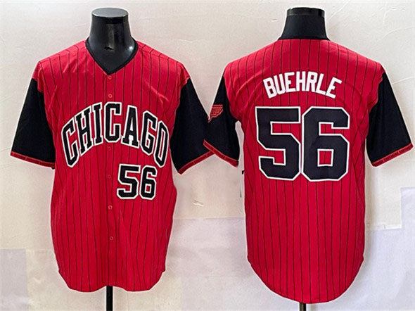 Chicago White Sox #56 Mark Buehrle Red Black 2025 City Connect Limited Stitched Baseball Jersey