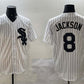 Chicago White Sox #8 Bo Jackson White Cool Base Stitched Baseball Jersey